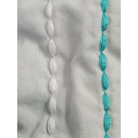 Cloud Island Quilted Blanket Mountains Trees Clouds Blue White Gray Wall Crib - Picture 6 of 12